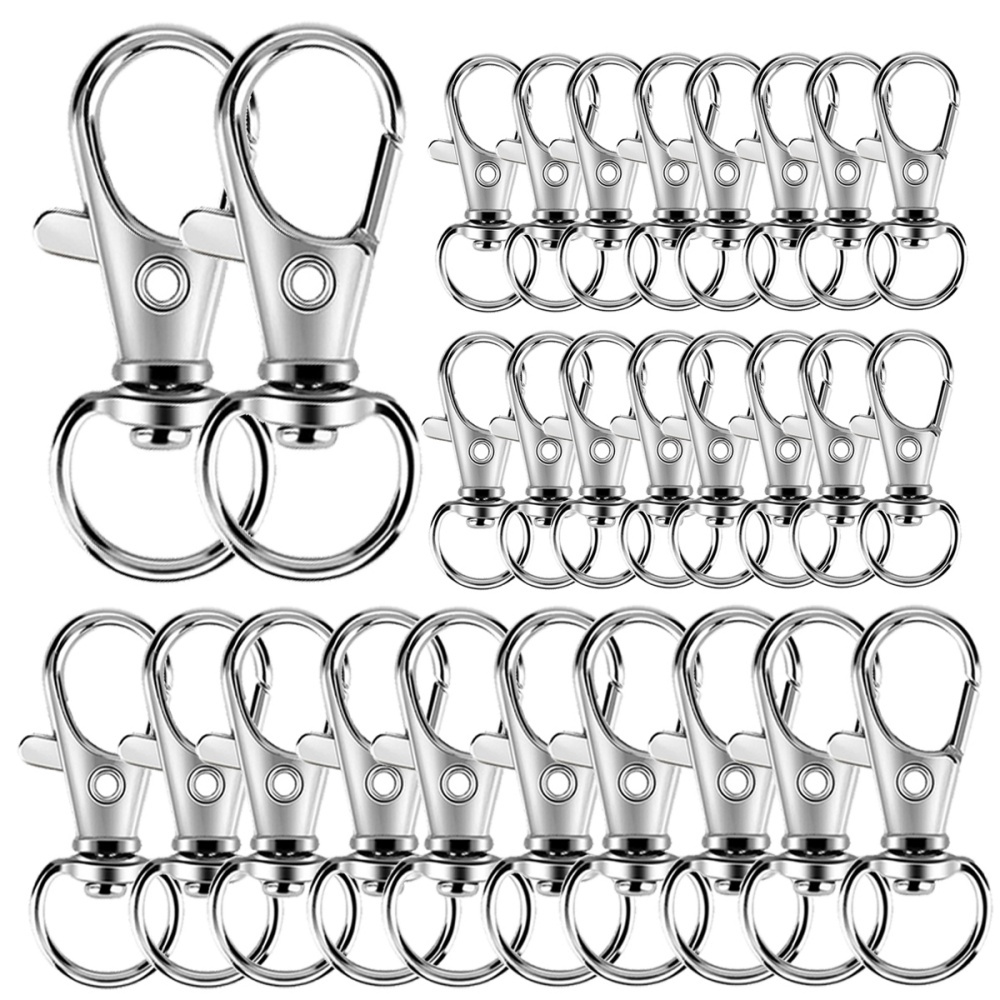 Jewelry Making Hoops - 25-200Pcs Metal Swivel Snap Hooks Lobster
