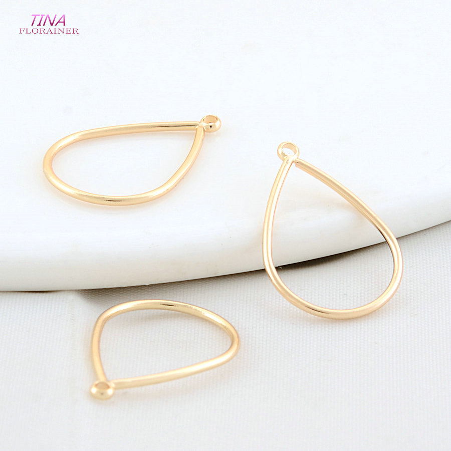 Jewelry Making Hoops - 12*18MM 18K Gold Color Drop Shape