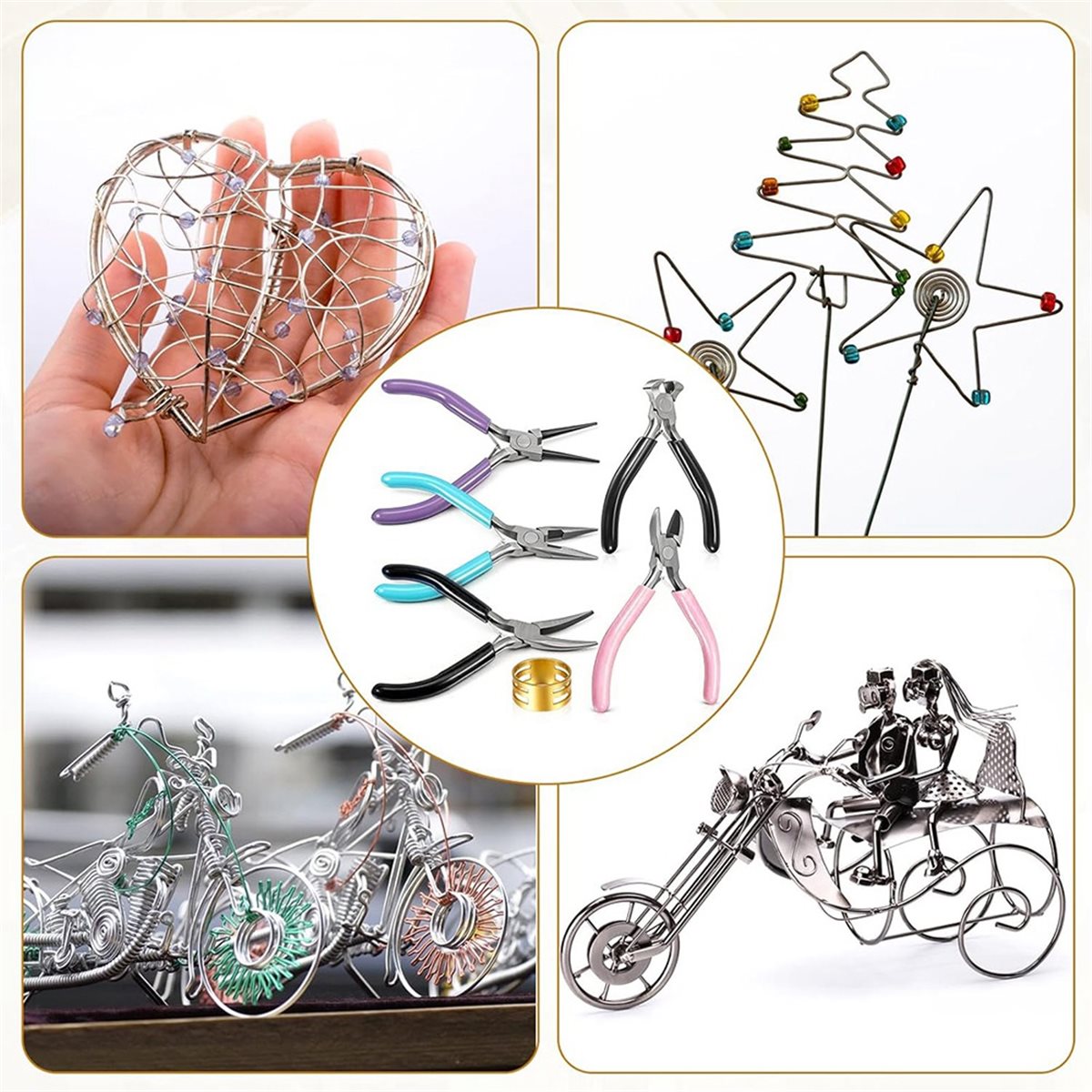 Jewelry Making Round Nose Pliers - 5 Pcs Jewelry Pliers Set, Jewelry