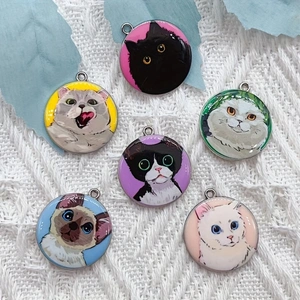 10pcs cartoon animal cat ename - огляд і ціна Jewelry Making Supplies