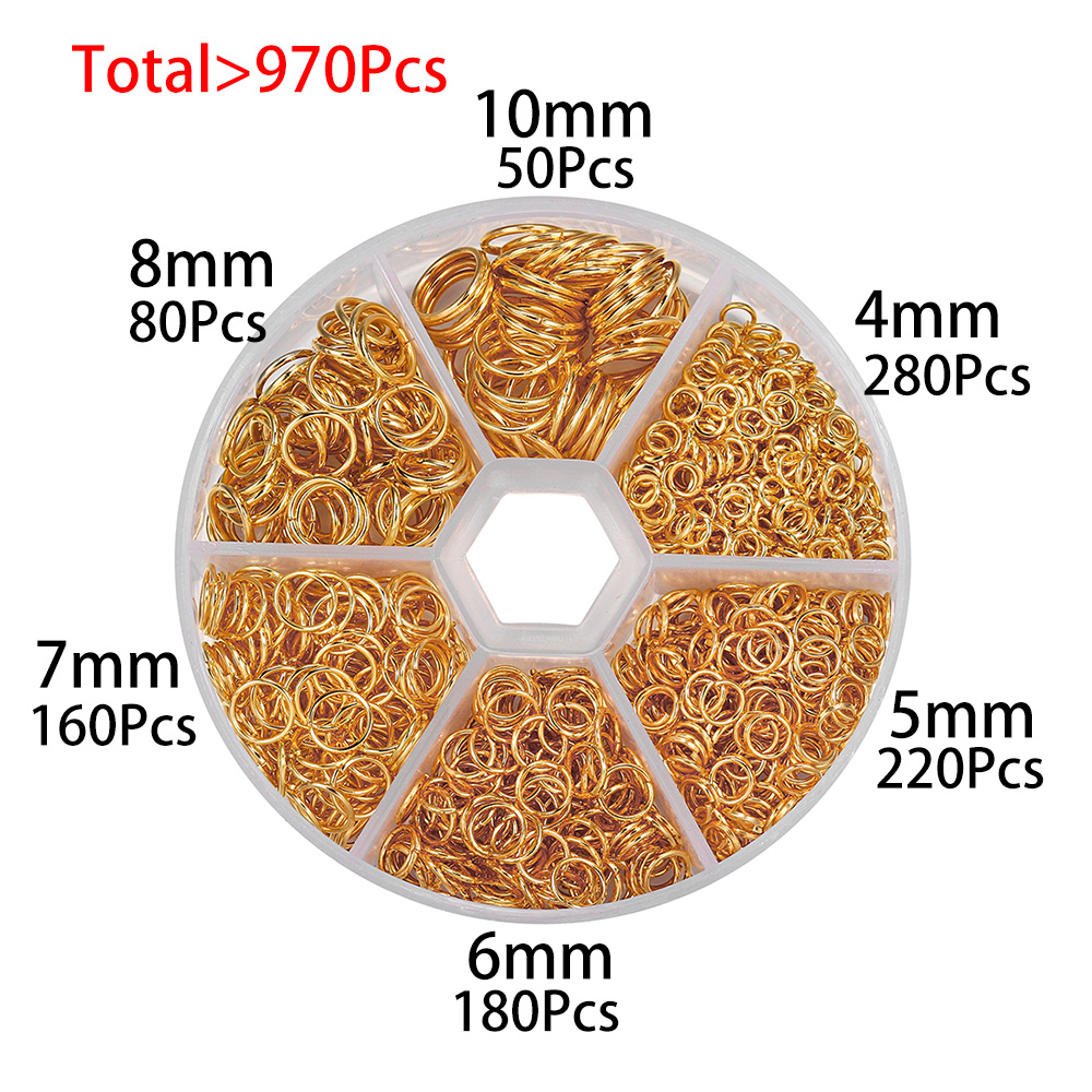 1Box Gold Ancient Bronze Mixed - огляд і ціна Jump Ring Assorted