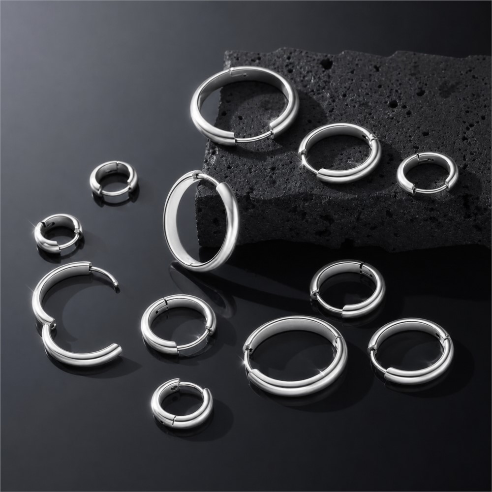 4Pcs Stainless Steel Round Hoo - огляд і ціна Jewelry Making Hoops