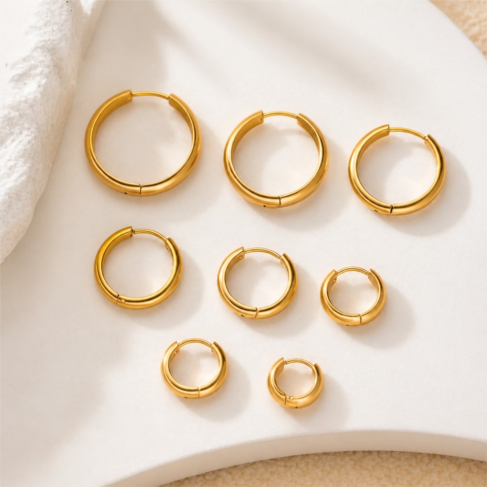 4Pcs Stainless Steel Round Hoo - огляд і ціна Jewelry Making Hoops