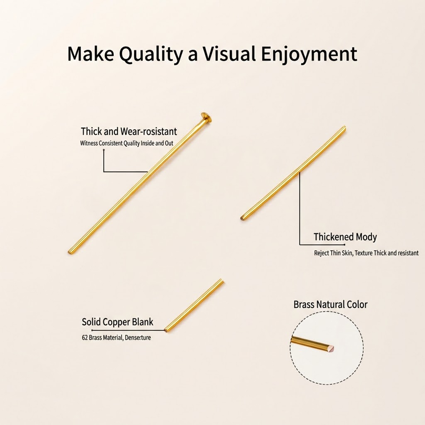 50Pcs 18K Gold Plated Flat Hea - огляд і ціна Jewelry Making Eye Pins