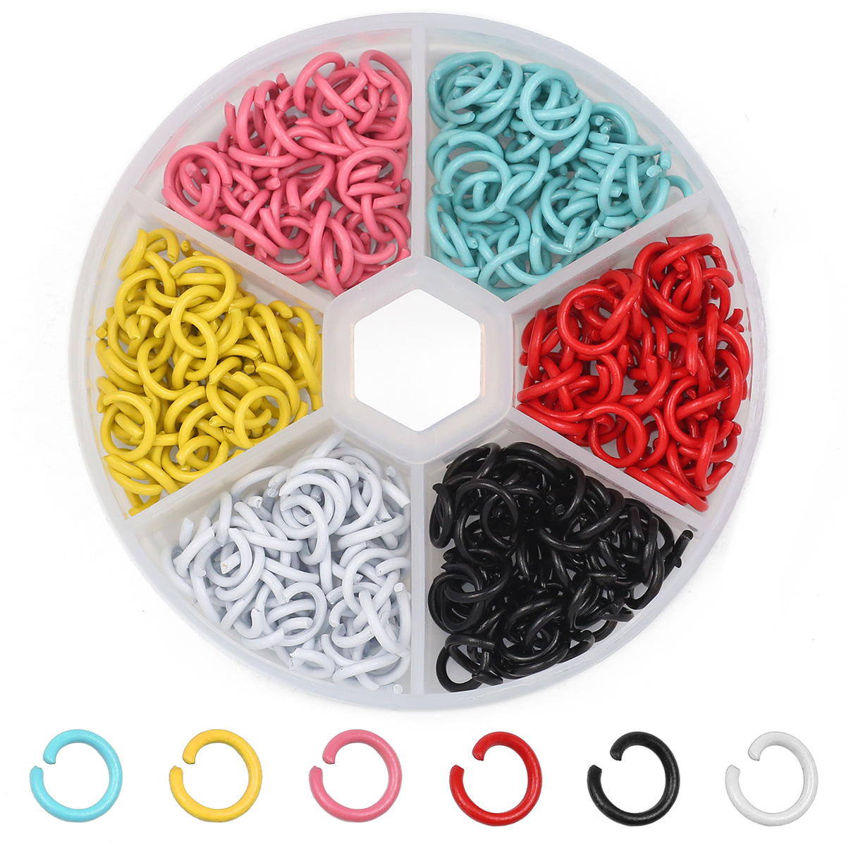 87g Colorful Mixed Colors Zinc - огляд і ціна Jump Ring Assorted