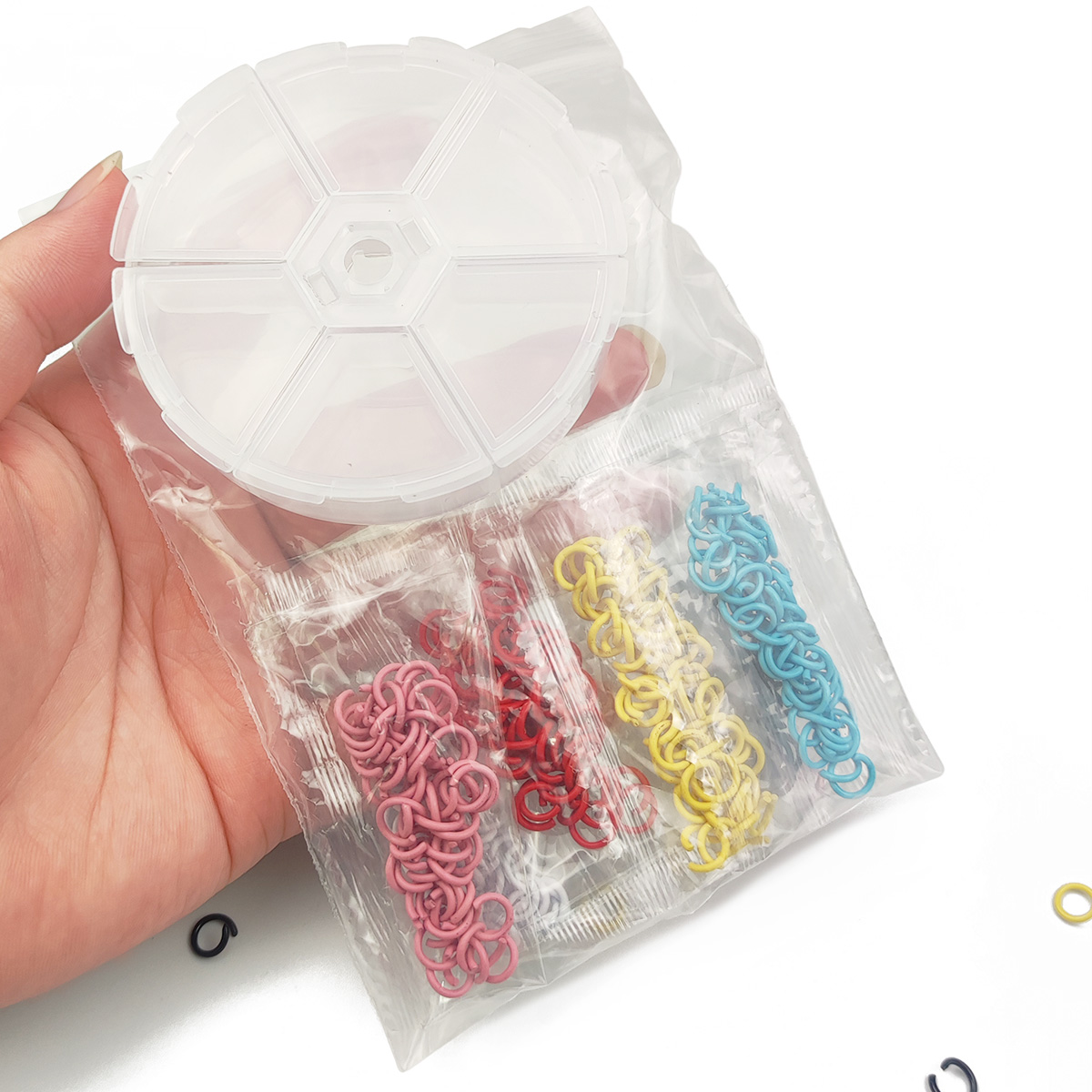 87g Colorful Mixed Colors Zinc - огляд і ціна Jump Ring Assorted