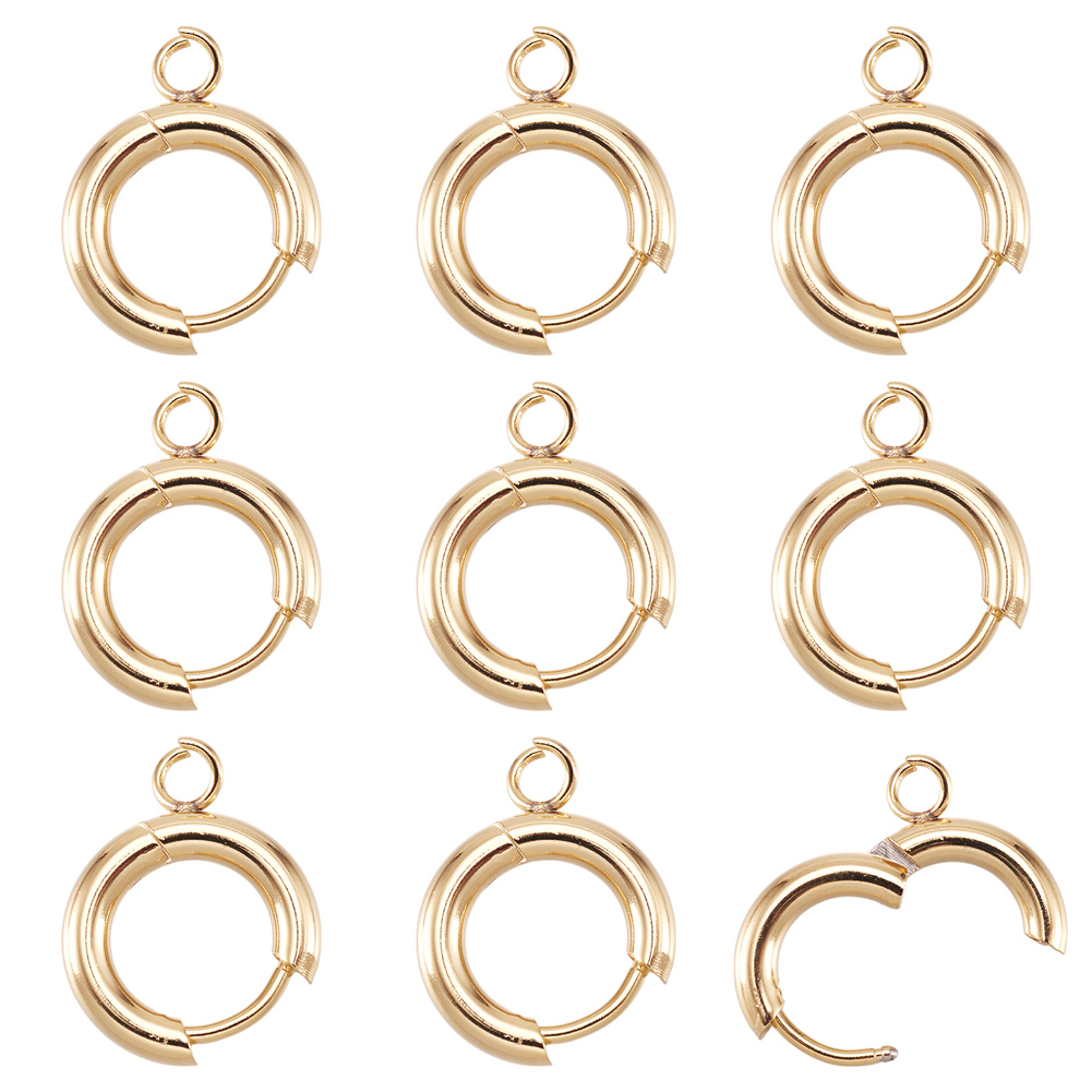 10pcs 201 Stainless Steel Hugg - огляд і ціна Jewelry Making Hoops
