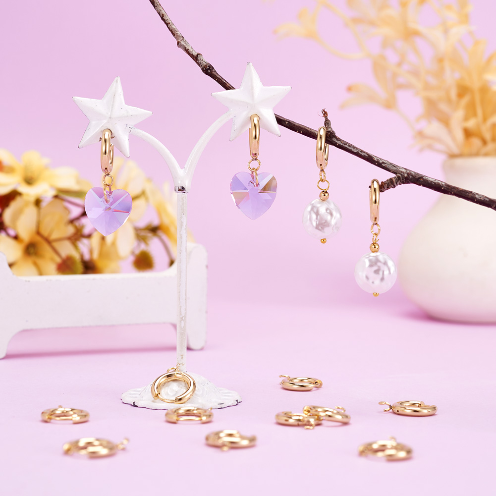 10pcs 201 Stainless Steel Hugg - огляд і ціна Jewelry Making Hoops