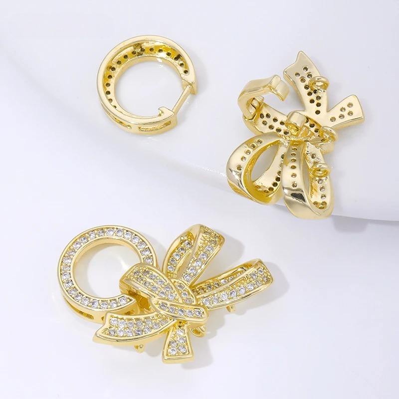 18K Gold Plated Pearl Clasps C - огляд і ціна Jewelry Making Hoops