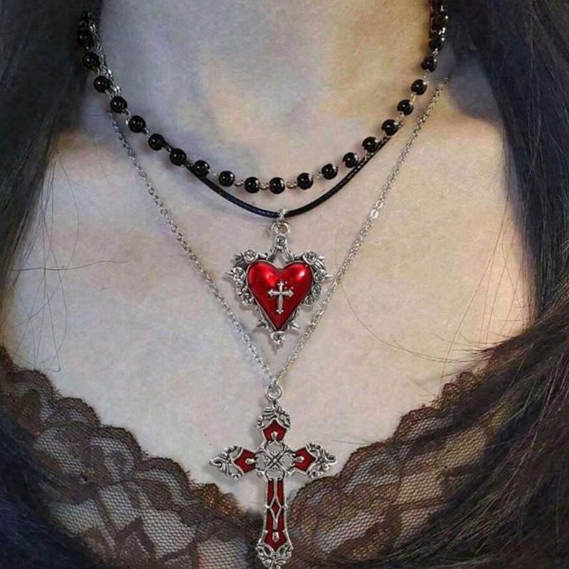 Y2K Punk Gothic Multi Layer Ne - огляд і ціна Jewelry Making Kits For Girls