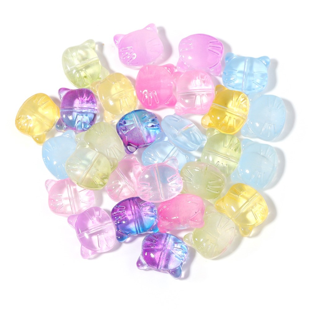 30Pcs/Lot Cute Glass Cat Head  - огляд і ціна Jewelry Making Jig