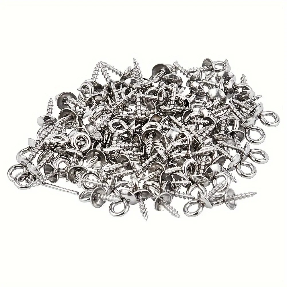 100pcs 10x4mm Stainless Steel  - огляд і ціна Jewelry Making Eye Pins