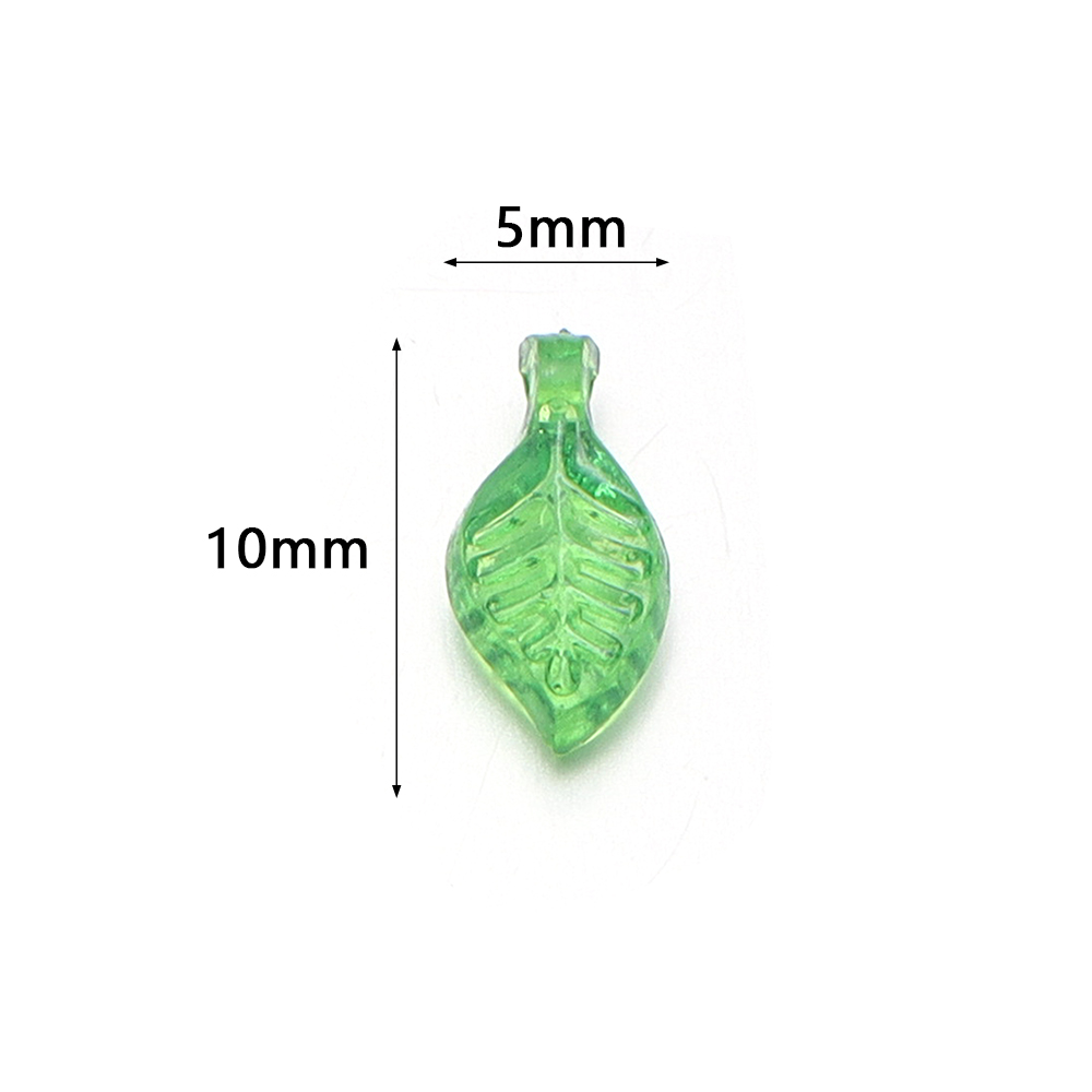 200pcs/lot Green Leaves Glass  - огляд і ціна Jewelry Making Beginners