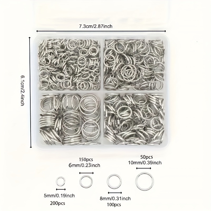 500Pcs Mixed Open Jump Rings S - огляд і ціна Jump Ring Assorted
