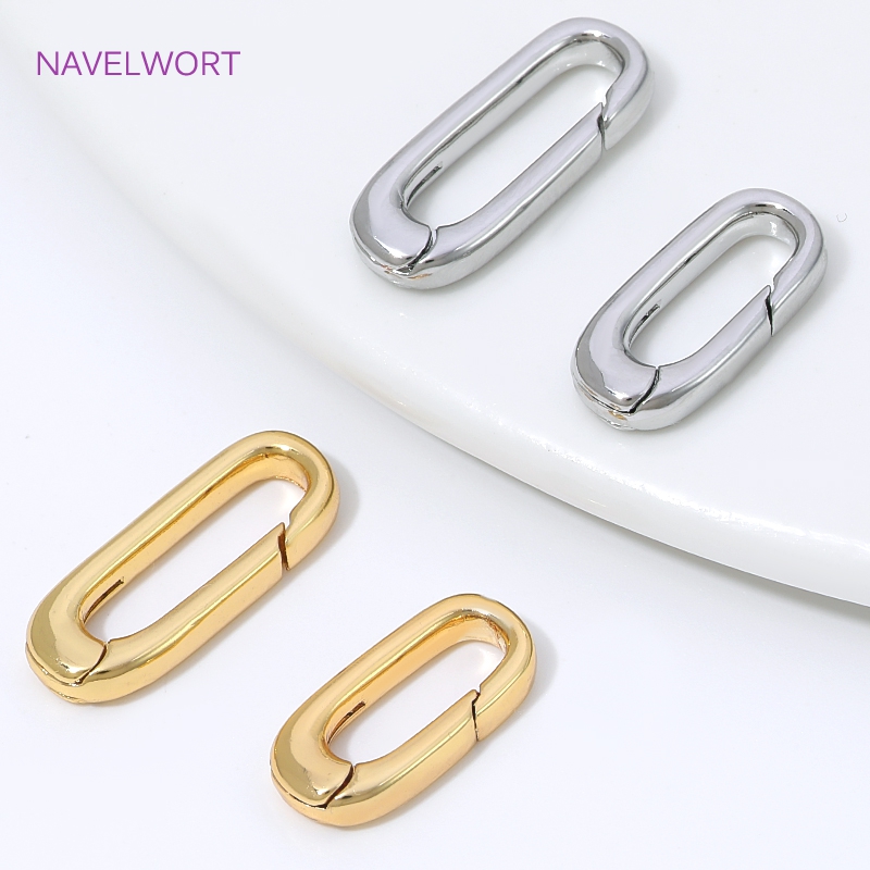 1/2/4Pcs 18K Gold Plated Oval  - огляд і ціна Jewelry Making Supplies