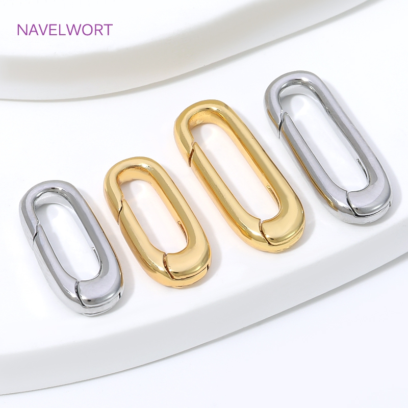 1/2/4Pcs 18K Gold Plated Oval  - огляд і ціна Jewelry Making Supplies