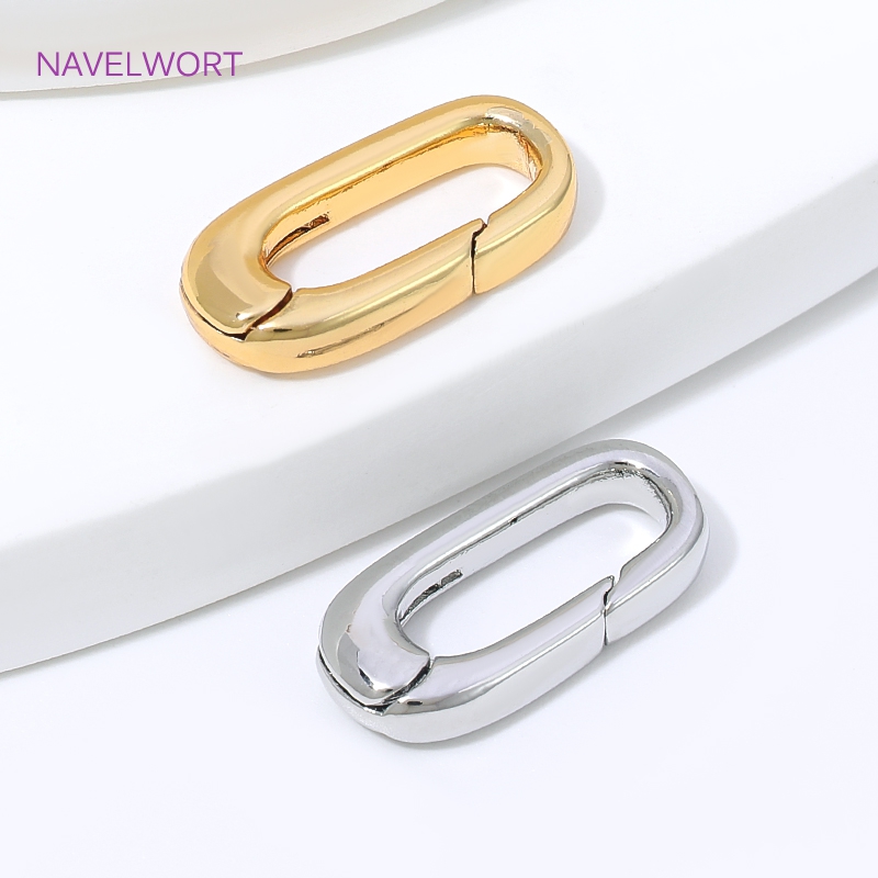 1/2/4Pcs 18K Gold Plated Oval  - огляд і ціна Jewelry Making Supplies