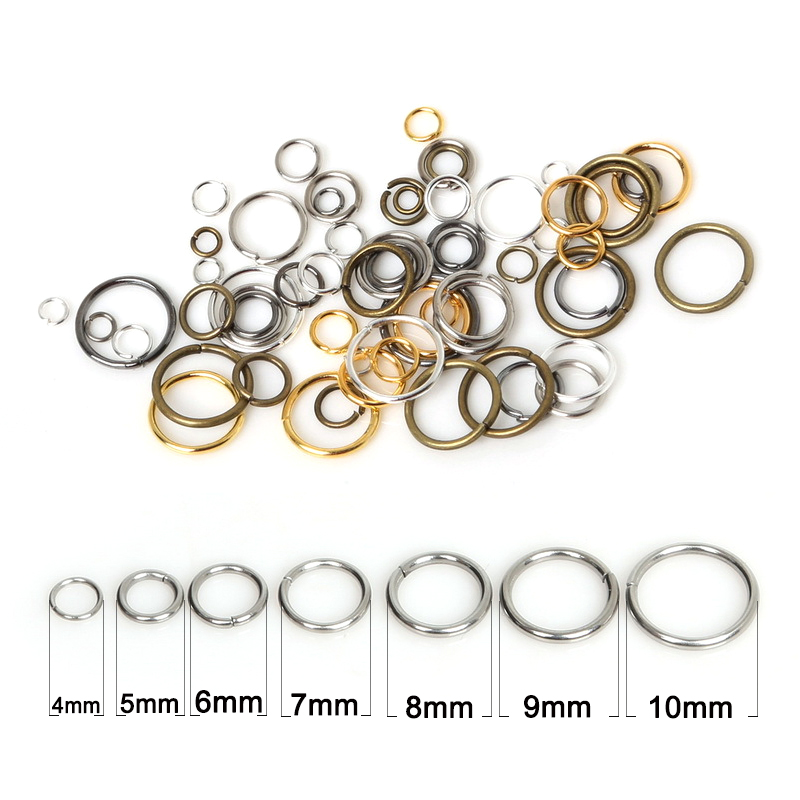 50-500Pcs 3-18mm Loop Key Spli - огляд і ціна Jump Ring Assorted
