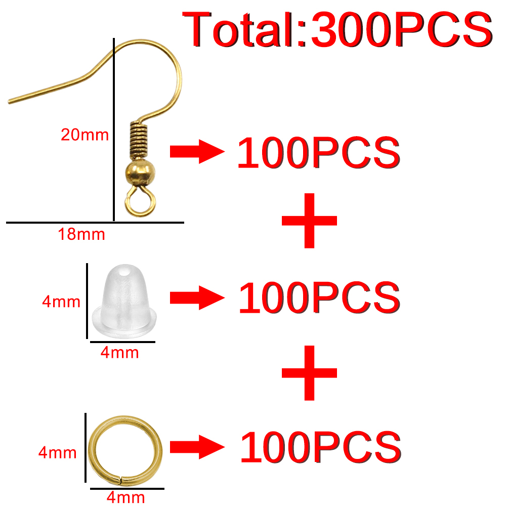100/300pcs/Lot Hypoallergenic  - огляд і ціна Jump Ring Assorted