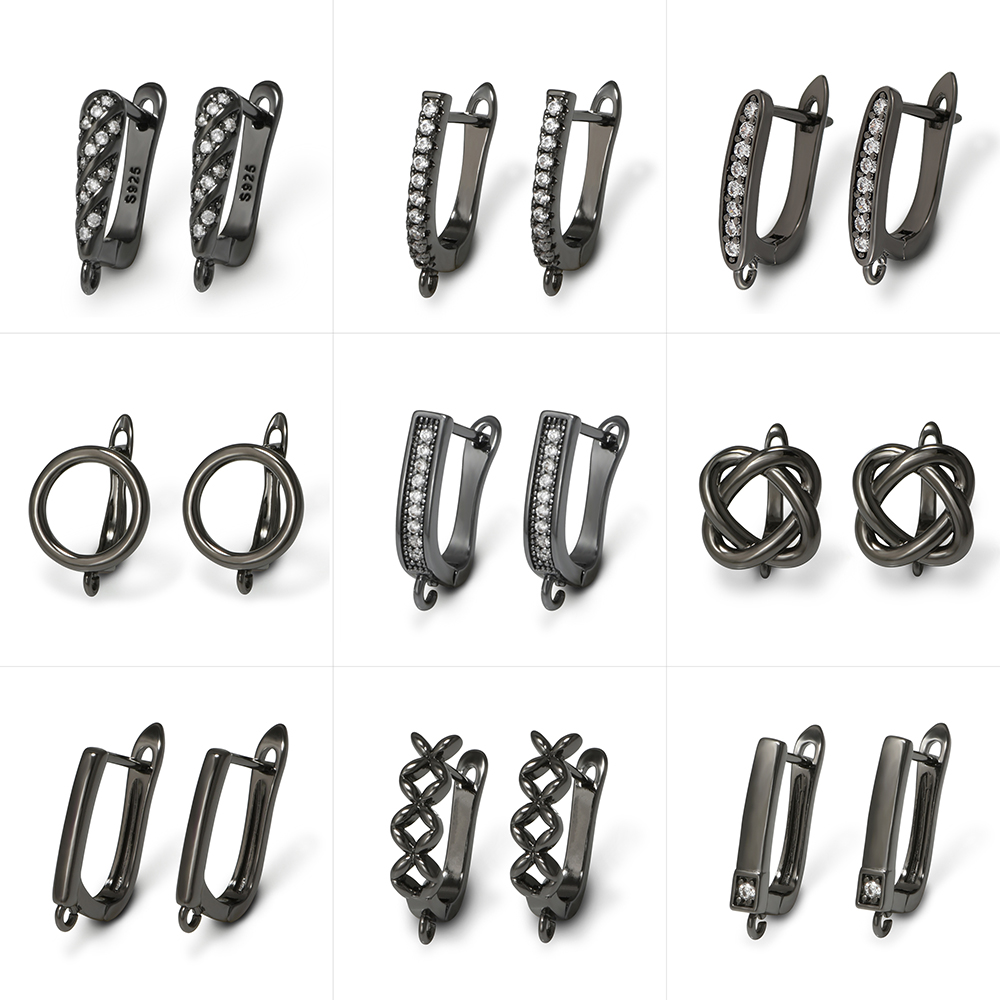 YANASI 1 Pair Gun Black  Brass - огляд і ціна Jewelry Making School