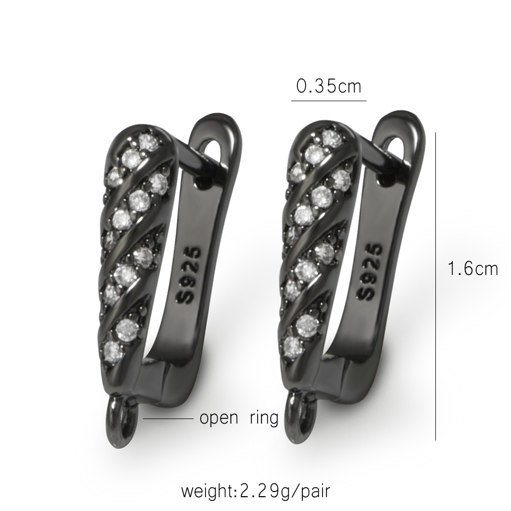 YANASI 1 Pair Gun Black  Brass - огляд і ціна Jewelry Making School