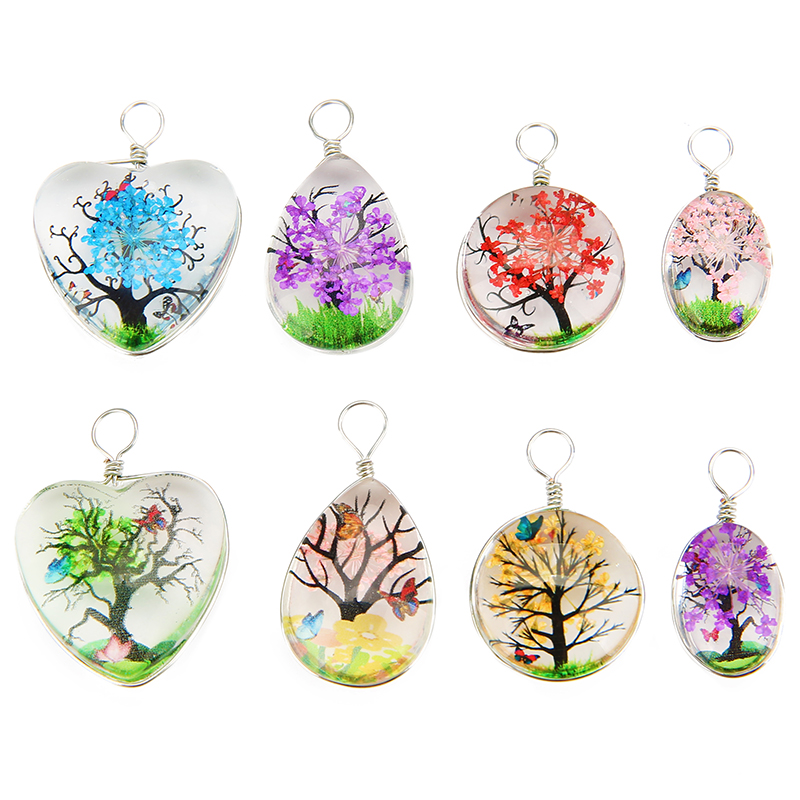 5pcs Colorful Tree Crystal Gla - огляд і ціна Jewelry Making Beginners