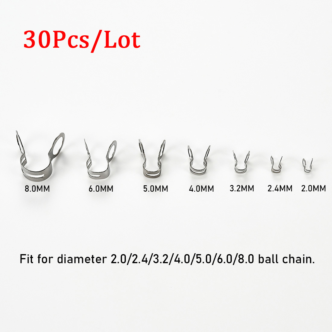 30Pcs Stainless Steel Ball Cha - огляд і ціна Jewelry Making School