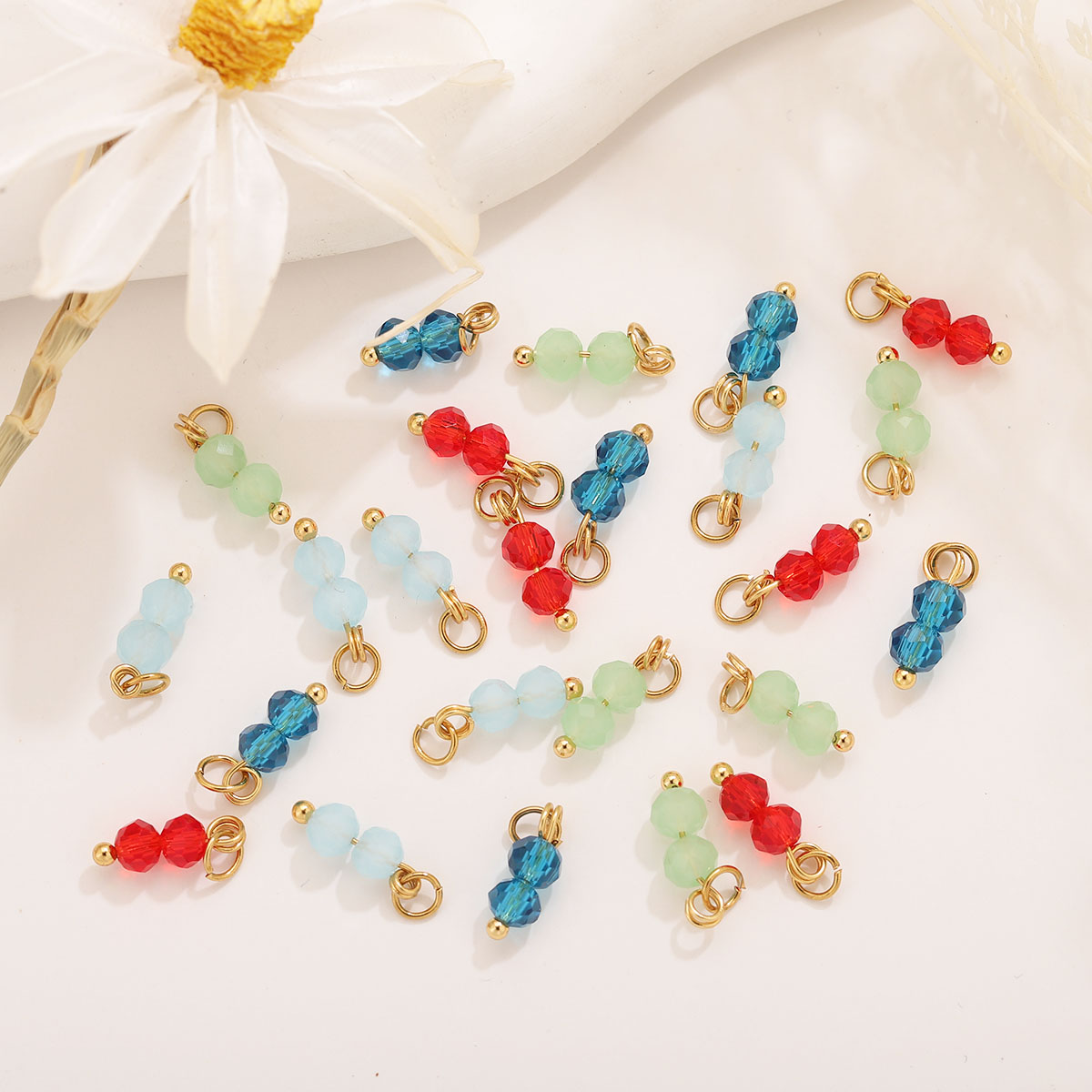 10pcs Colored Crystal Double B - огляд і ціна Jewelry Making Beginners