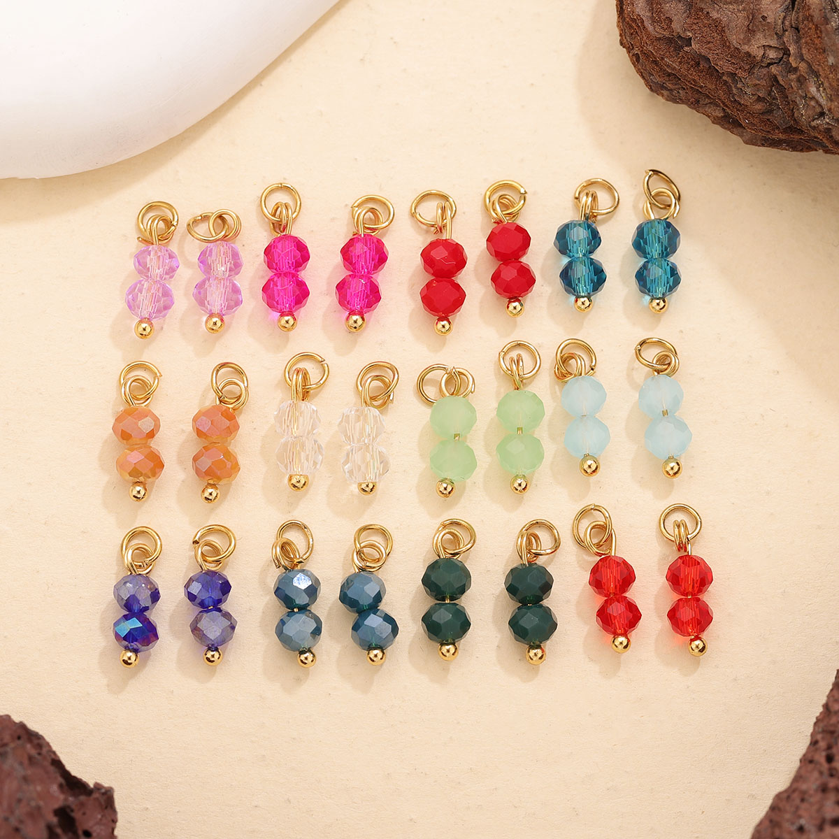 10pcs Colored Crystal Double B - огляд і ціна Jewelry Making Beginners