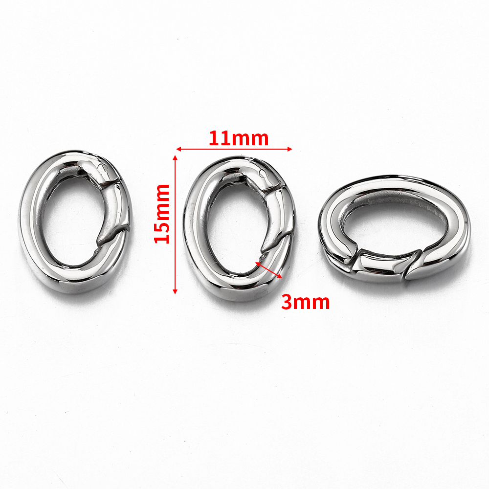 2pcs/1pc Stainless Steel Sprin - огляд і ціна Jewelry Making Hoops