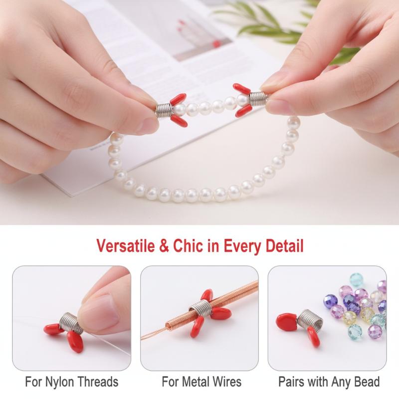Bead Stopper Spring Clips 4Pcs - огляд і ціна Jewelry Making For Beginners