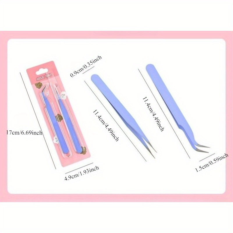 6pcs Tweezers Set - Angle and  - огляд і ціна Jewelry Making Hand Tools