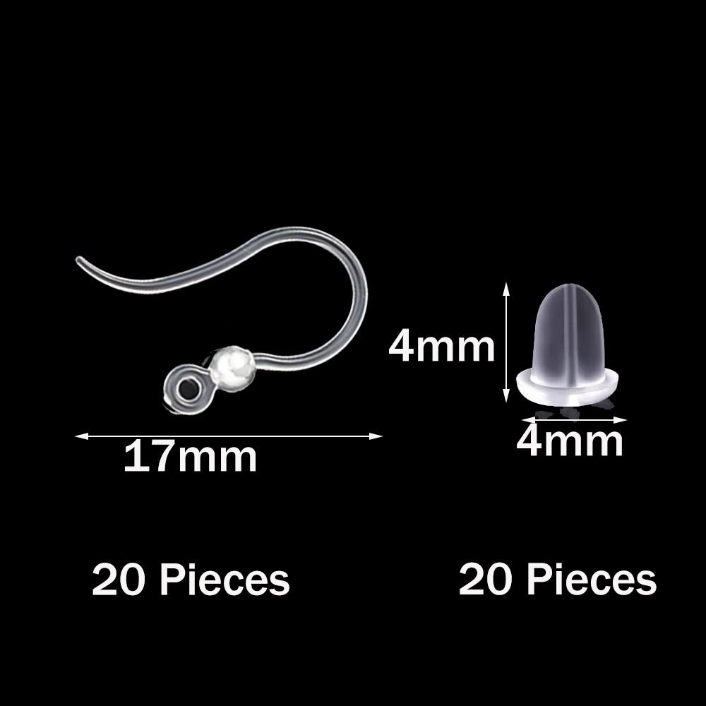 40pcs Clear Plastic Earring Ho - огляд і ціна Jewelry Making Yarn