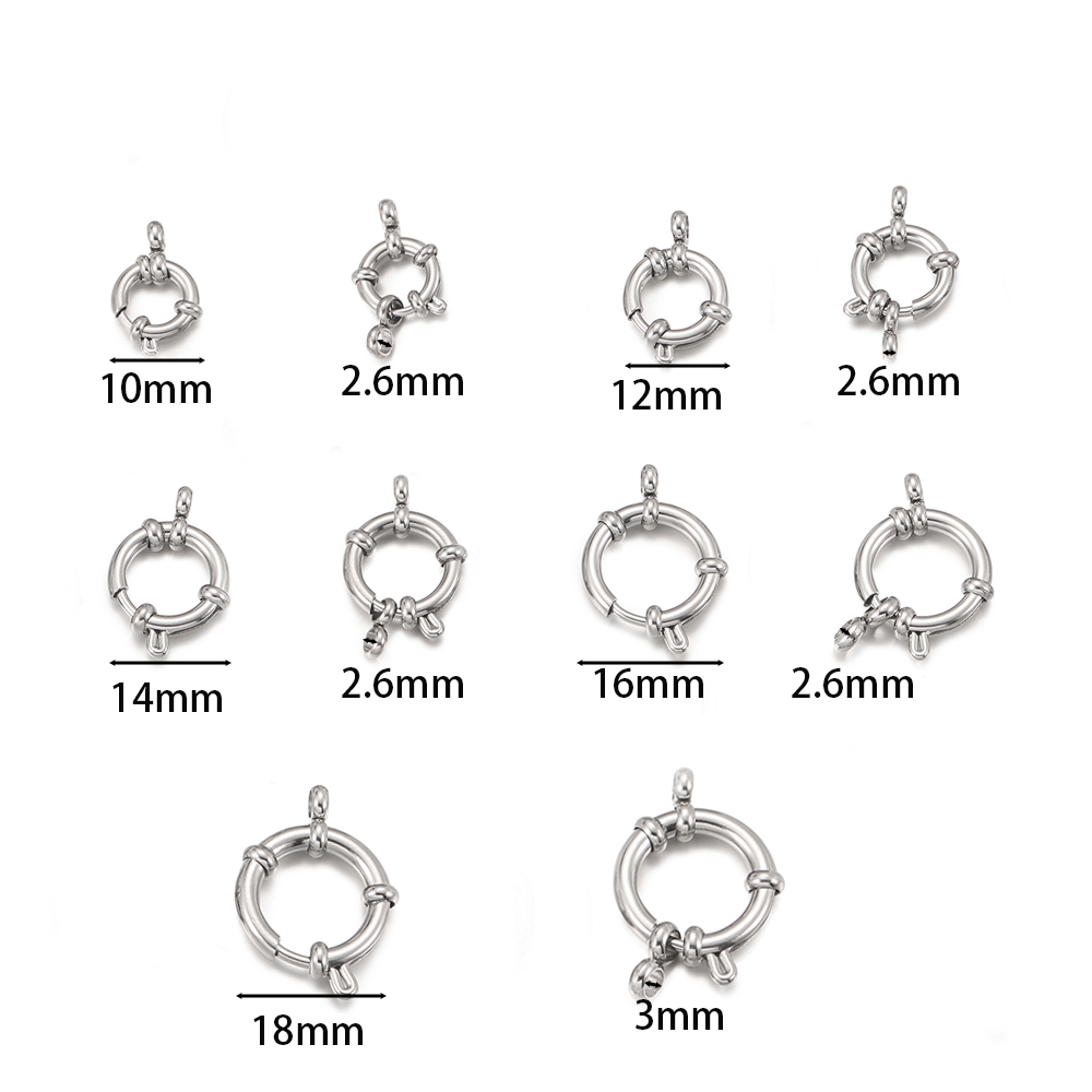 2pcs Stainless Steel Round Spr - огляд і ціна Jewelry Making School