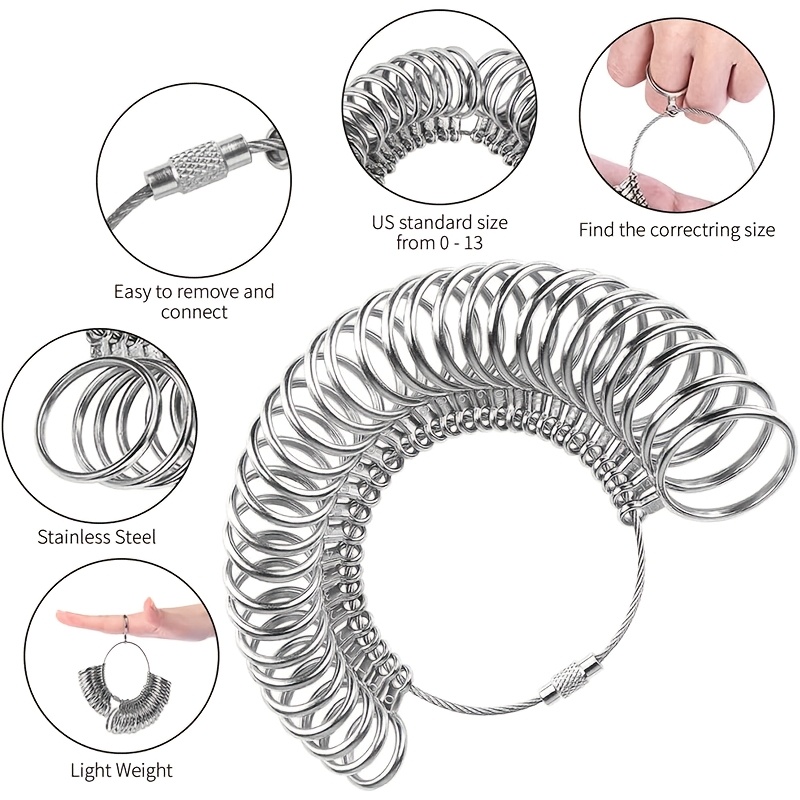 3pcs Stainless Steel Ring Size - огляд і ціна Jewelry Making For Beginners
