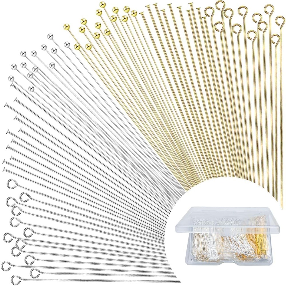 600pcs Flat Head Eye Bead Pins - огляд і ціна Jewelry Making Eye Pins