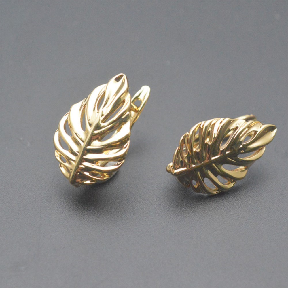 1/2Pcs 18K Gold Plated Brass L - огляд і ціна Jewelry Making Hoops