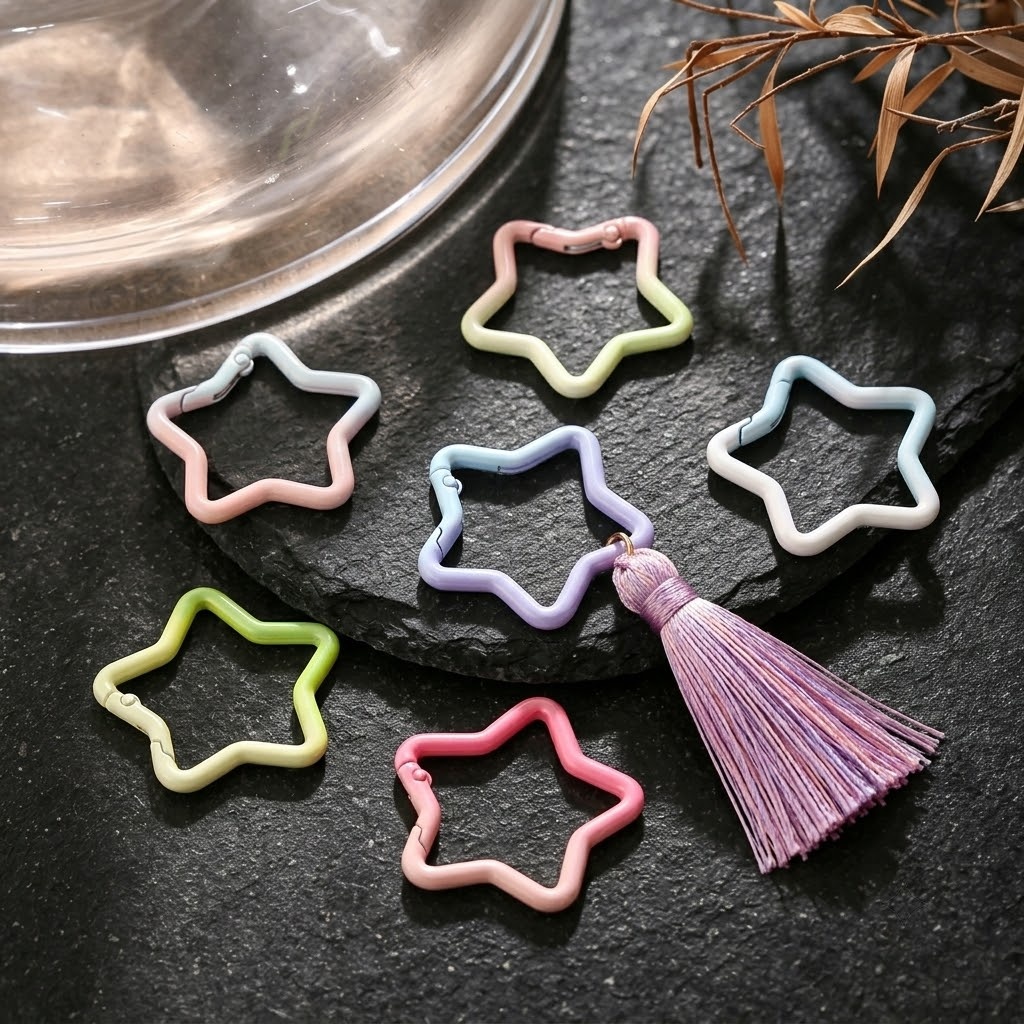 5PCS Gradient Star Shape Sprin - огляд і ціна Jewelry Making Hoops